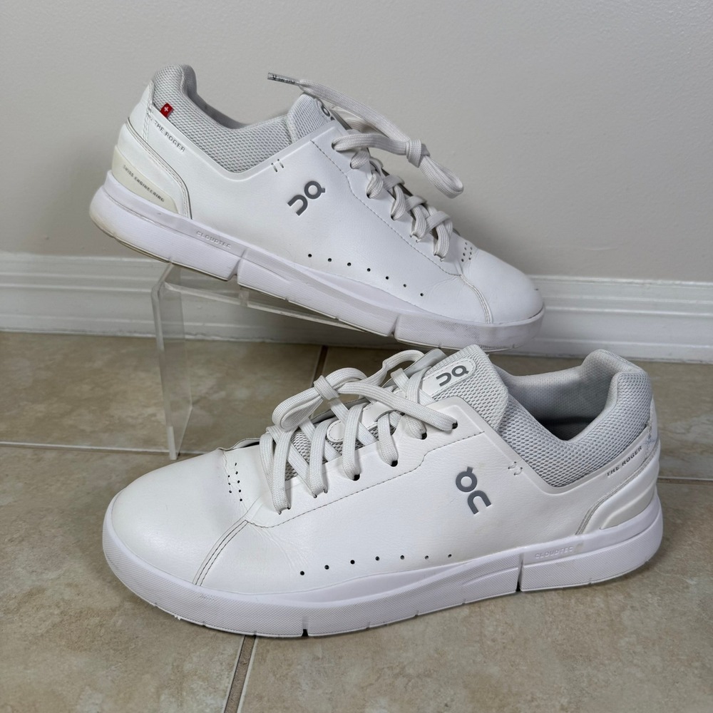 On Running The Roger Advantage Mens 12 White Tennis Sneakers 48.99456